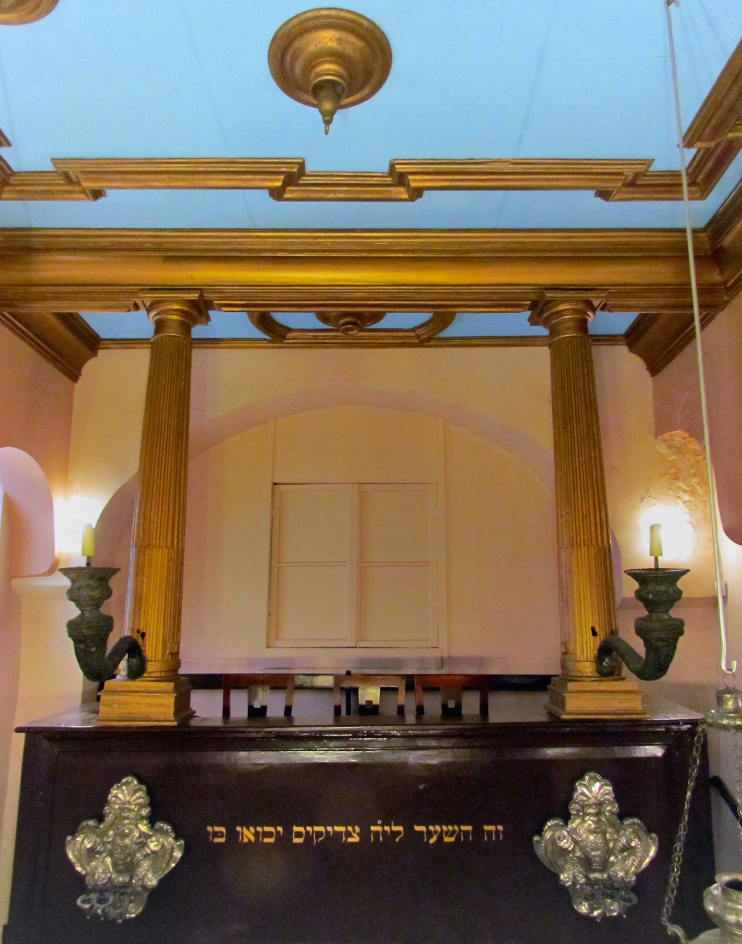 Interior towards west with water damage in the corner , 2013