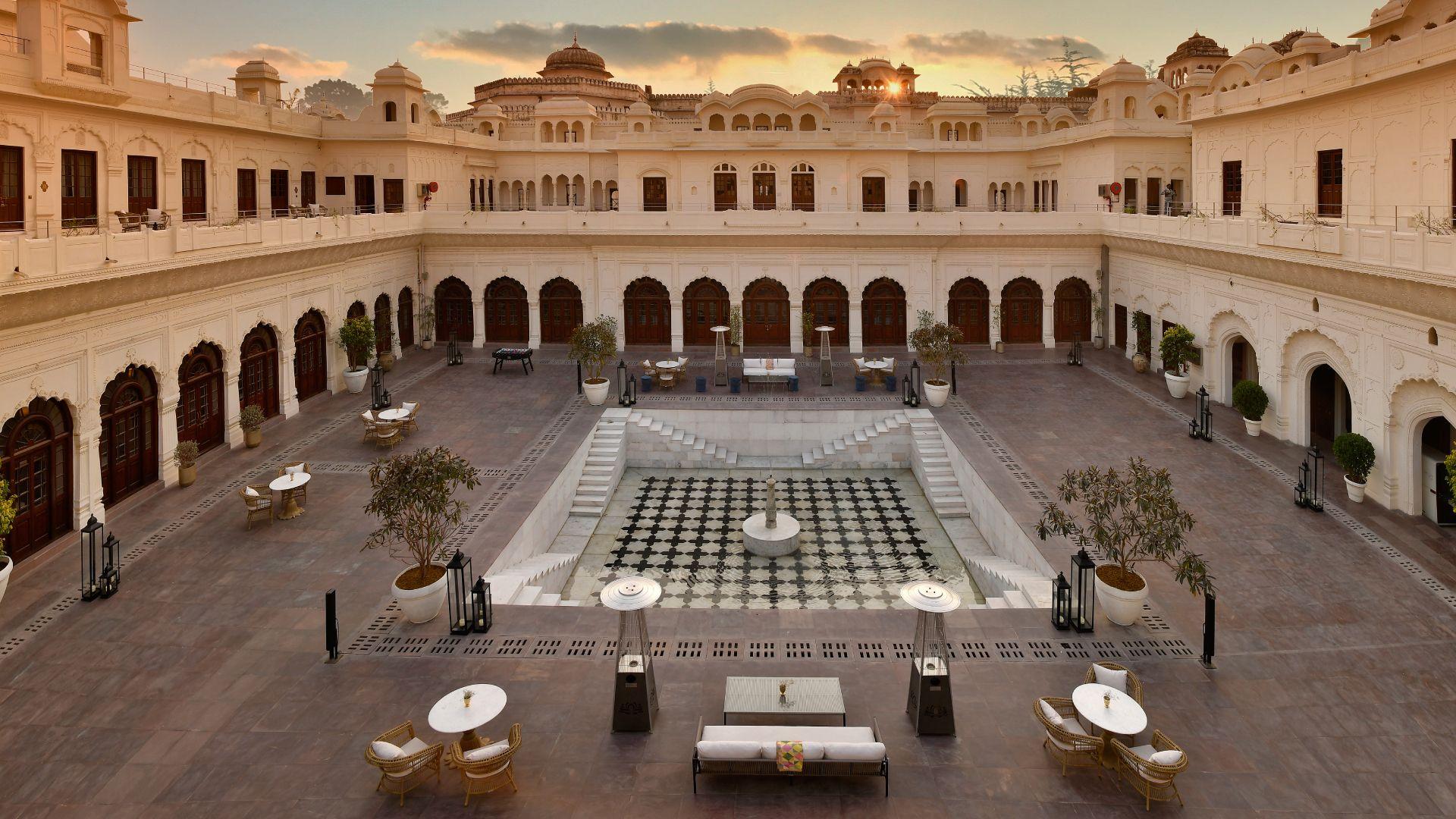 Courtyard of Ran Baas Palace, Patiala, India.