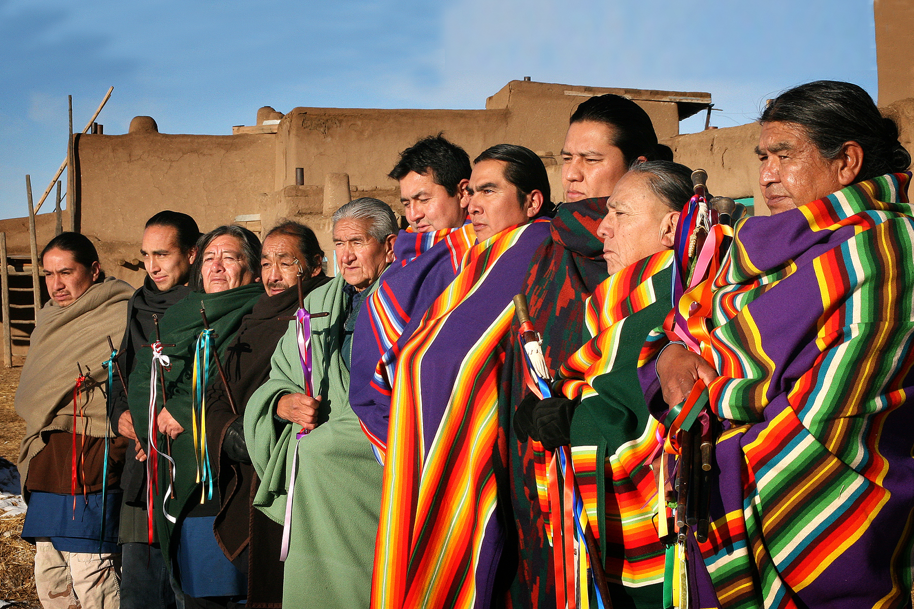 Taos Pueblo Governor, War Chief, and Council, 2008. Photo by Rick Romancito, ©The Taos News.