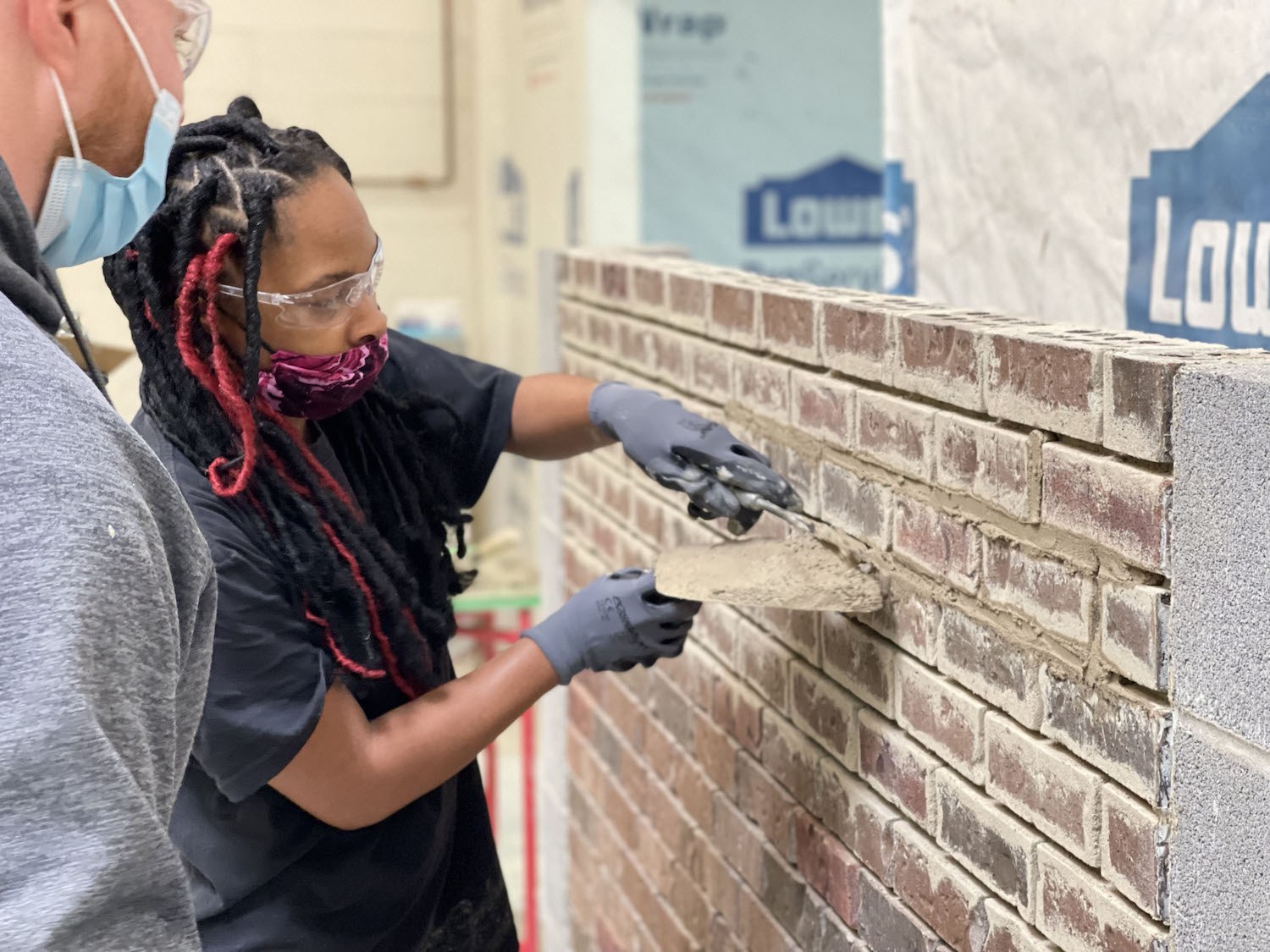 Hand skills test conducted by the International Masonry Institute at Cave Hill Cemetery, March 2022.